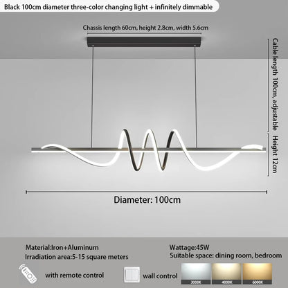 Modern Minimalist Dining Room Chandelier – 2024 Eye-Caring Bar Light