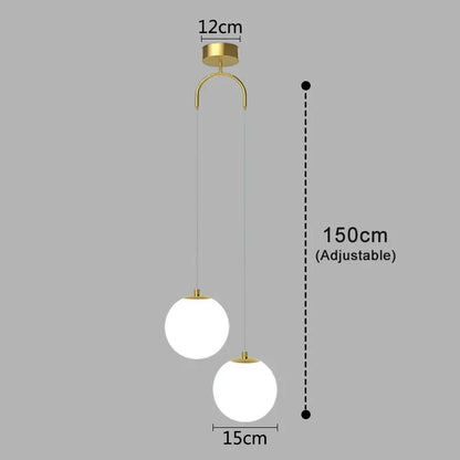 Modern Nordic Glass LED Pendant Light
