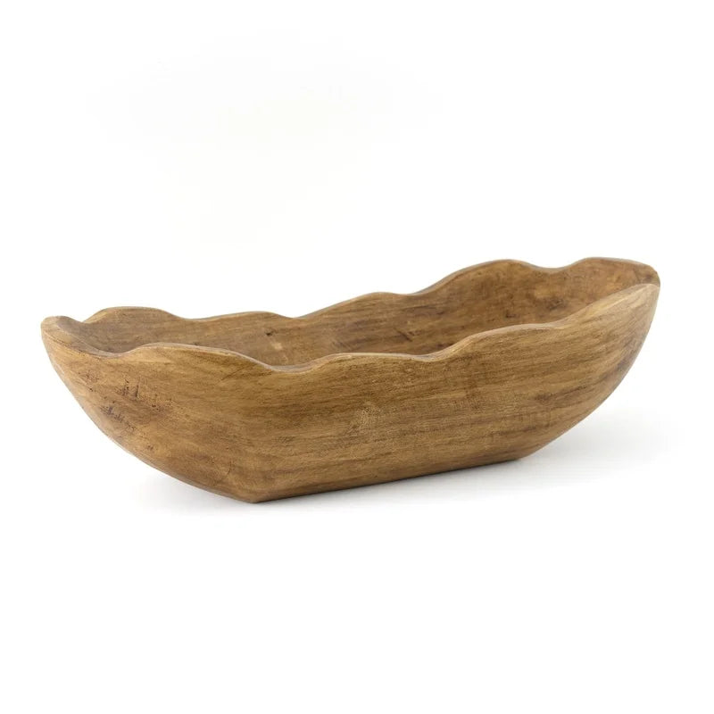 Rustic Paulownia Wood Dough Bowl