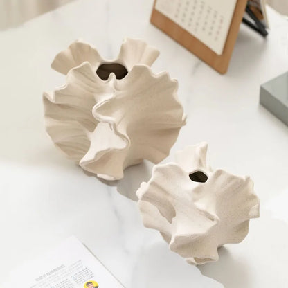 Petal Wave Ceramic Vase