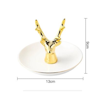 Nordic Gold Ceramic Jewelry Tray
