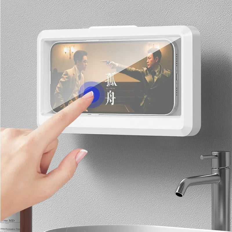Waterproof Wall-Mounted Bathroom Phone Holder