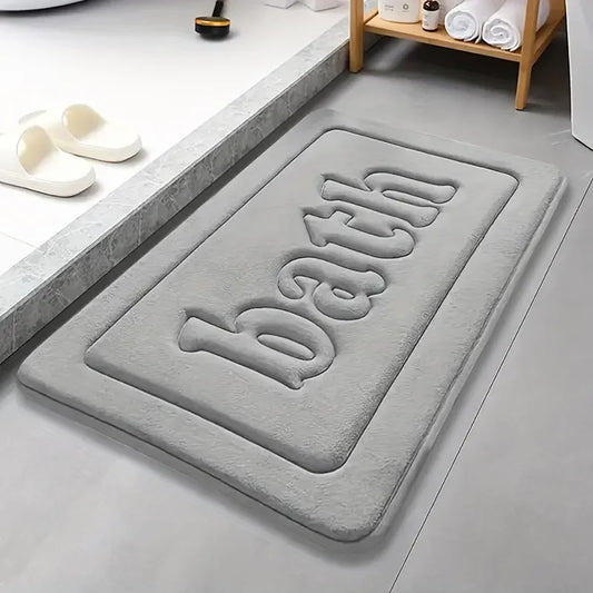 Bathroom Anti-Slip Flannel Fabric Mats.