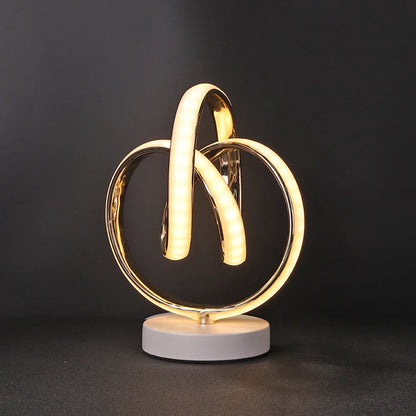 Modern LED Spiral Table Lamp – Eye-Caring Curved Light