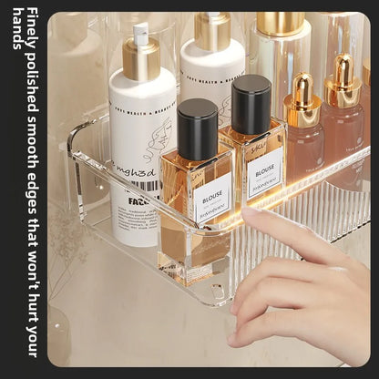 No-Drill Wall-Mounted Cosmetic & Skincare Rack