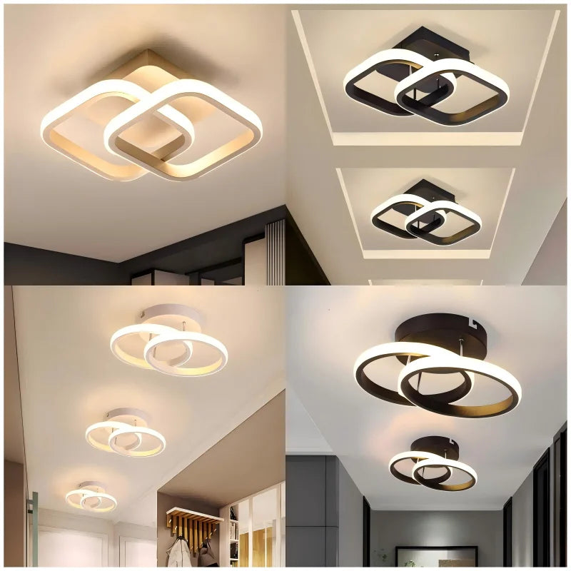 Modern LED Ceiling Lamp – 3-Color Aisle & Bedroom Light