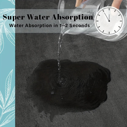 Bathroom flannel absorbent soft floor mat