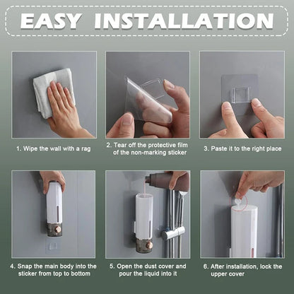 Wall-Mounted Shampoo & Lotion Dispenser