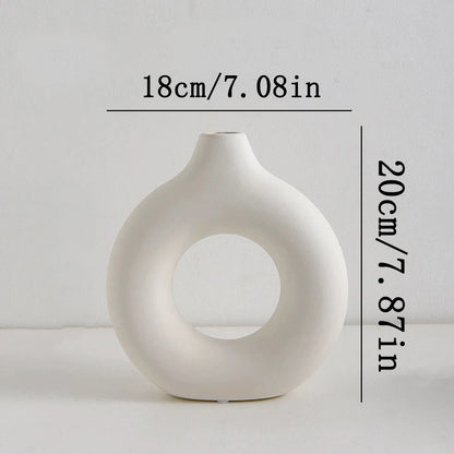 Nordic White Plastic Flower Vase
