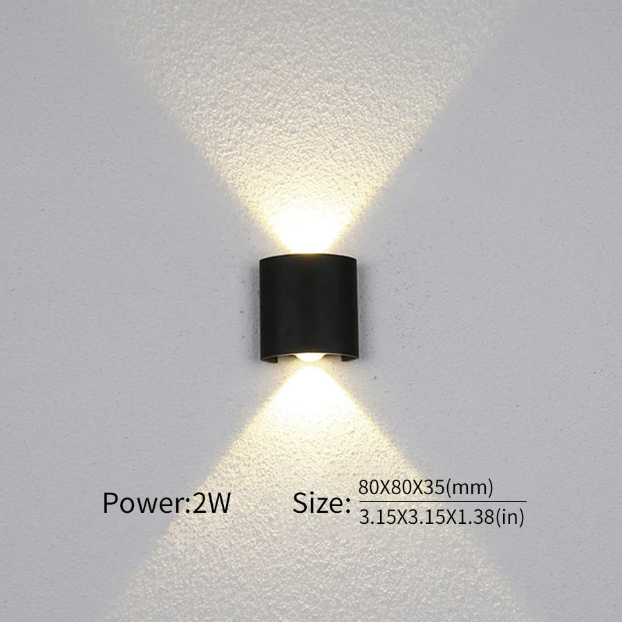Waterproof LED Wall Lamp – IP66 Indoor/Outdoor Minimalist Light