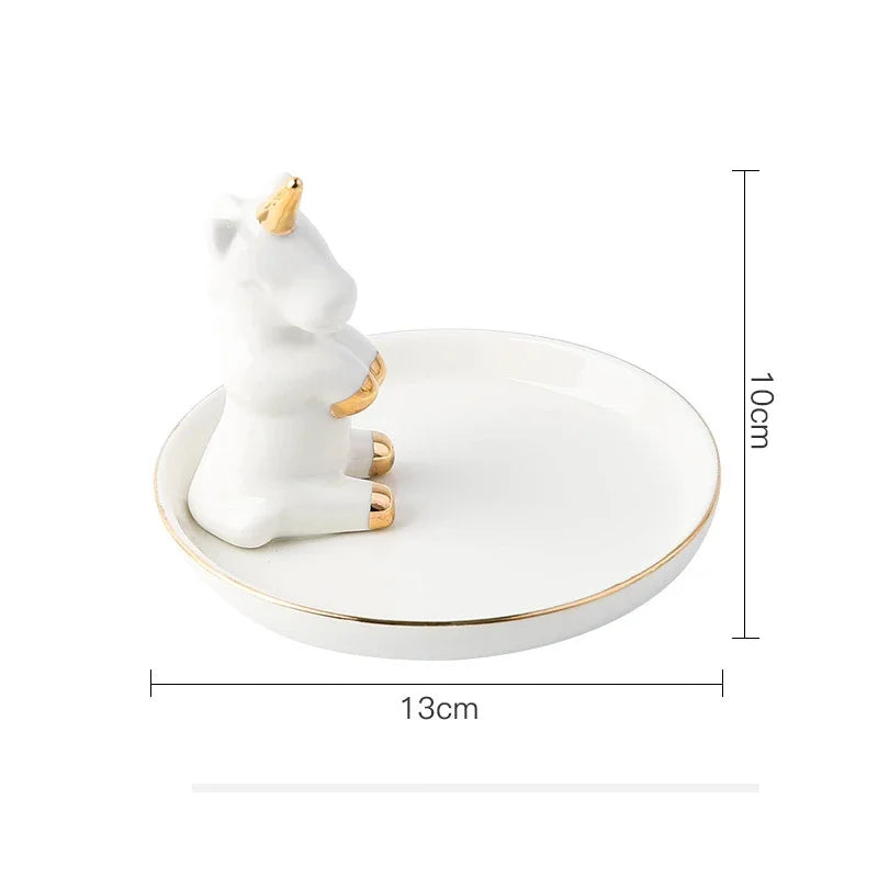 Nordic Gold Ceramic Jewelry Tray