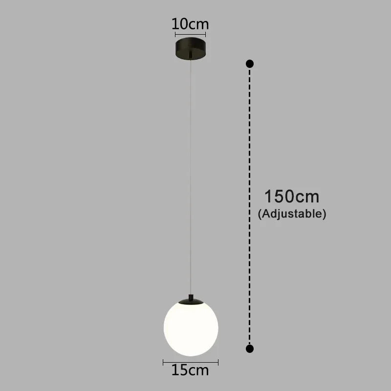 Modern Nordic Glass LED Pendant Light
