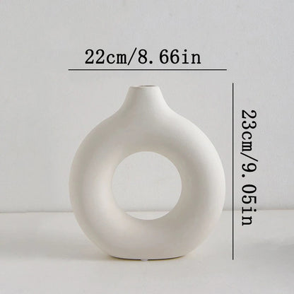 Nordic White Plastic Flower Vase