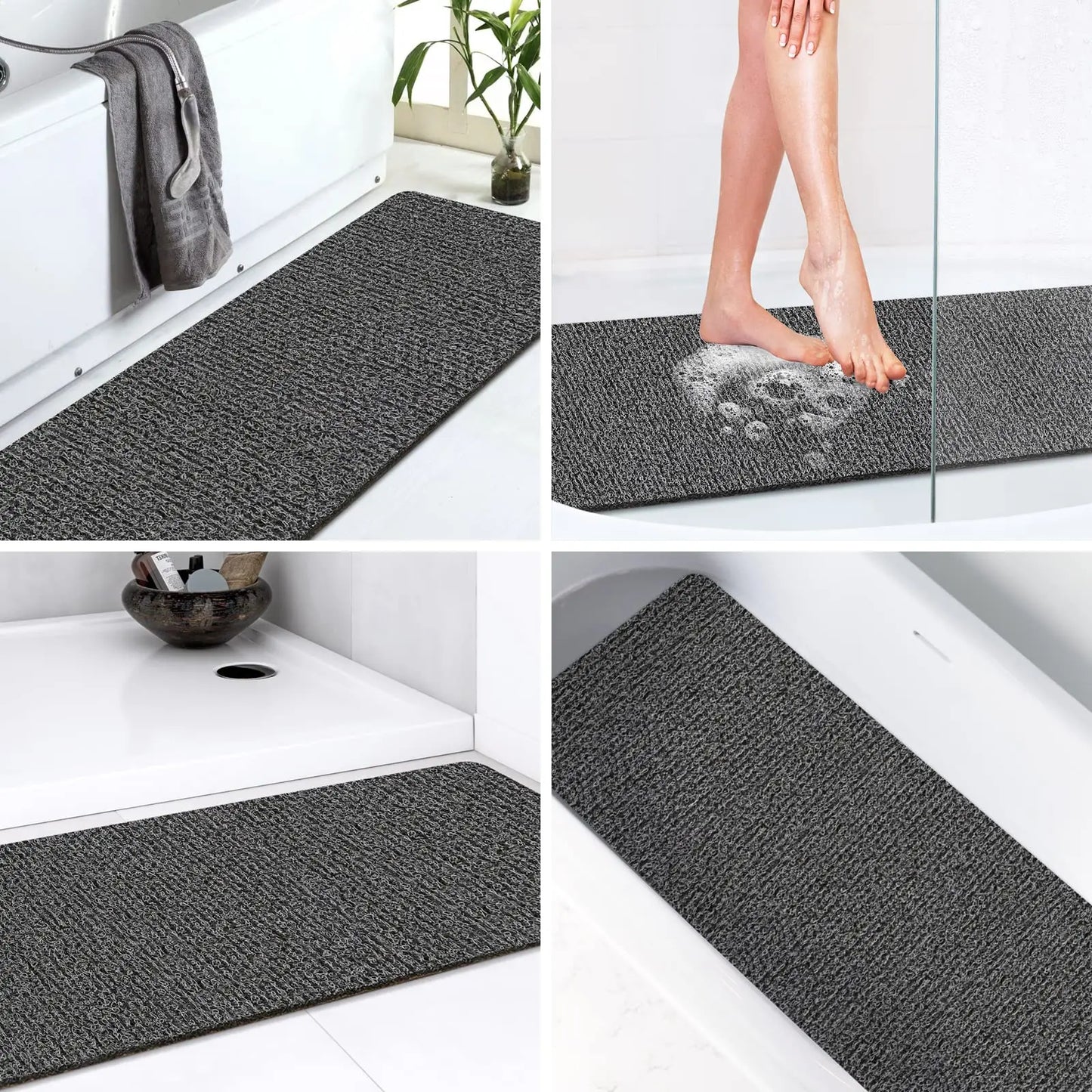Bathroom Shower Mat – Non-Slip PVC Loofah Rug