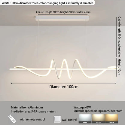Modern Minimalist Dining Room Chandelier – 2024 Eye-Caring Bar Light
