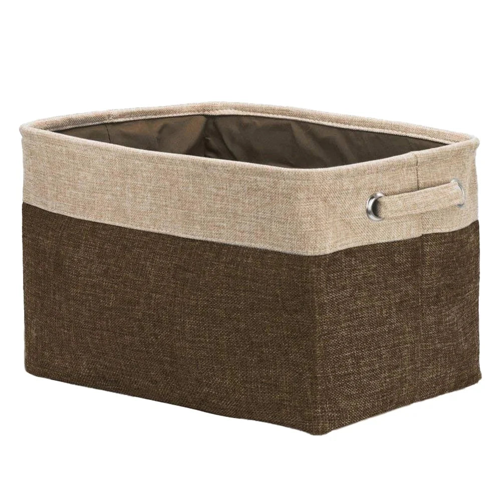 Foldable Canvas Storage Bins with Dual Handles