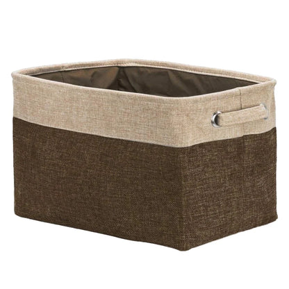 Foldable Canvas Storage Bins with Dual Handles