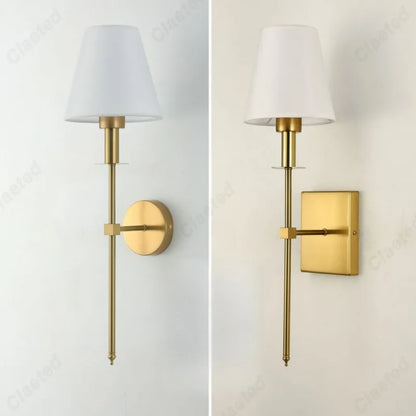 LED Wall Lamp with Fabric Lampshade – E27 Indoor Light