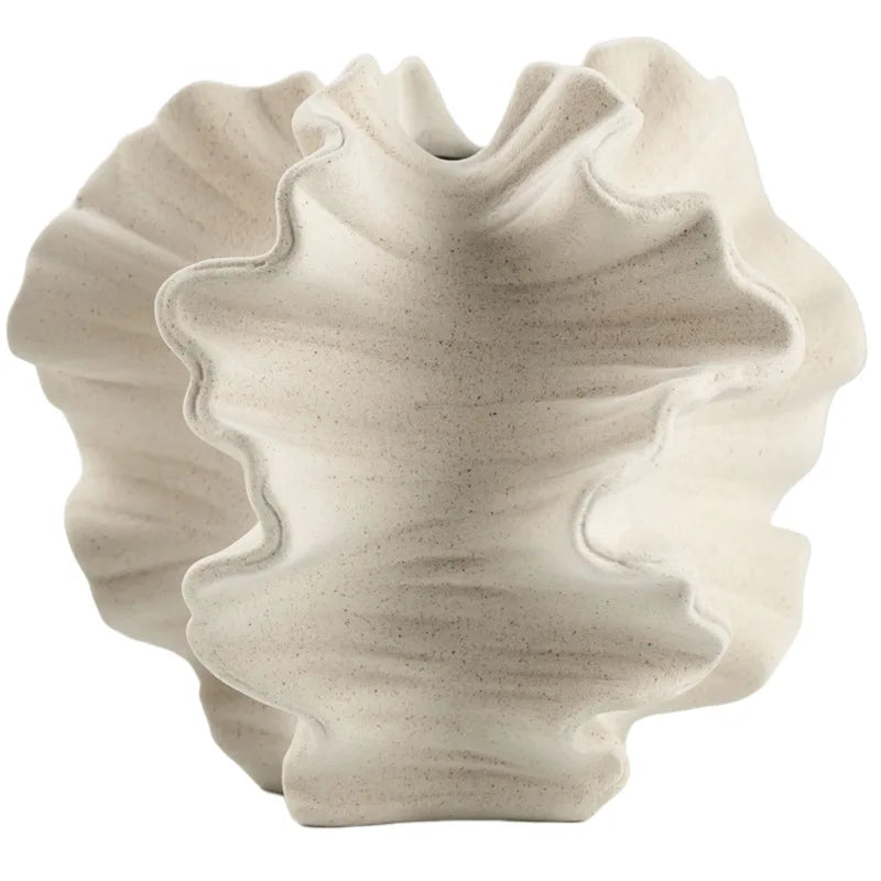 Petal Wave Ceramic Vase