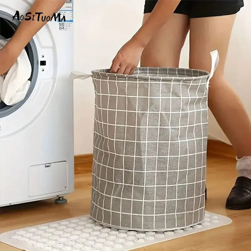 Waterproof Cotton Linen Laundry Hamper