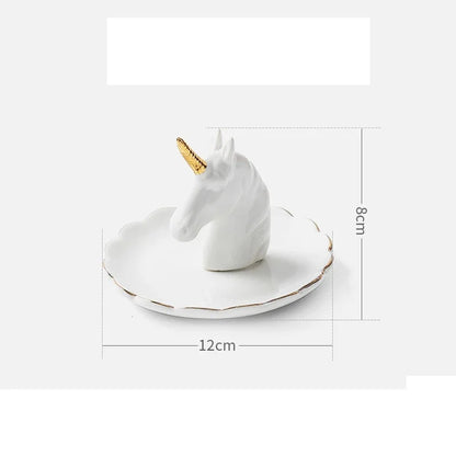 Nordic Gold Ceramic Jewelry Tray