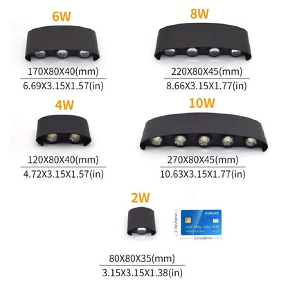 Waterproof LED Wall Lamp – IP66 Indoor/Outdoor Minimalist Light