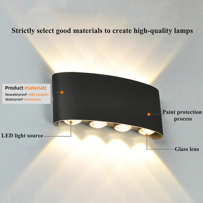 Modern LED Wall Sconce – Up & Down Light (White)