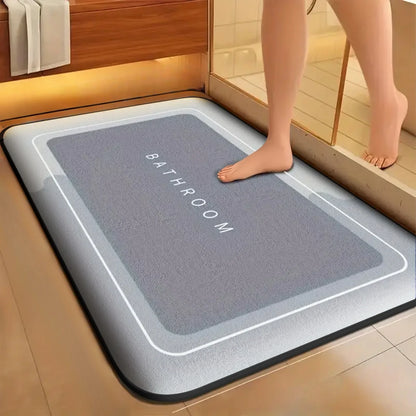 Bathroom flannel absorbent soft floor mat