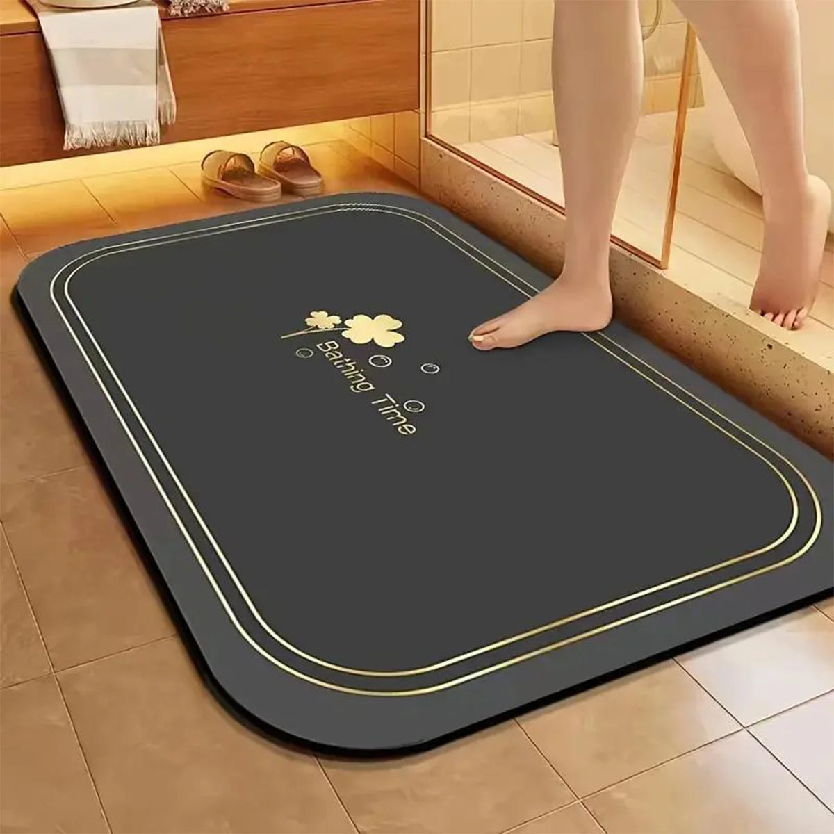 Diatom Bathroom Quick-Drying Mat – Non-Slip & Ultra Absorbent