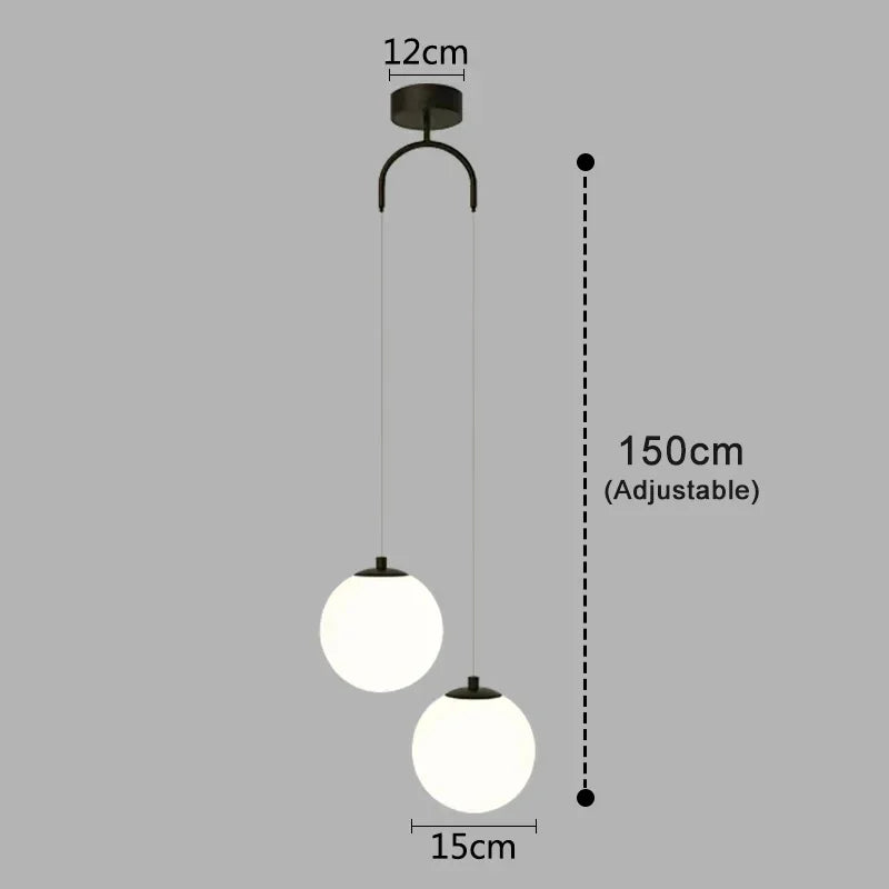 Modern Nordic Glass LED Pendant Light