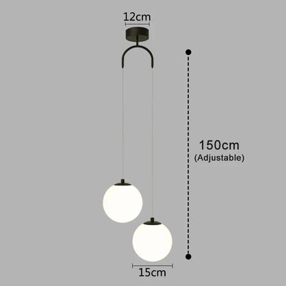 Modern Nordic Glass LED Pendant Light