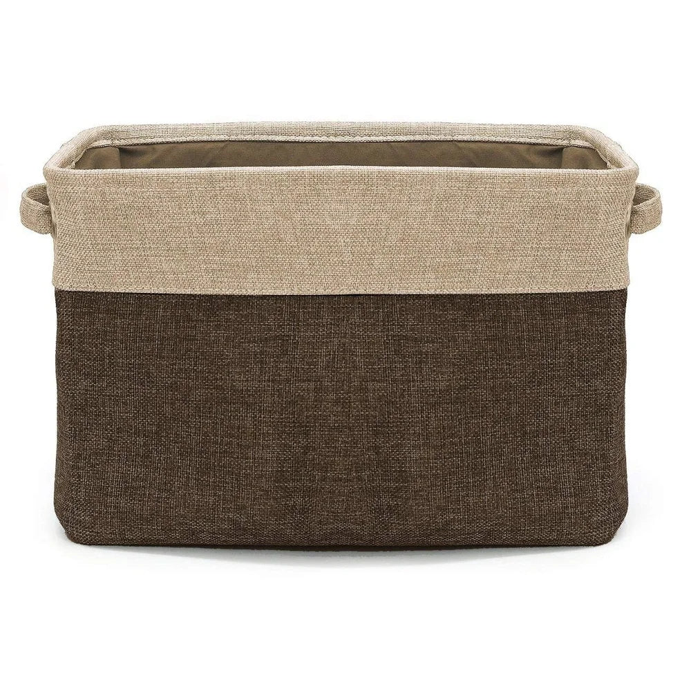 Foldable Canvas Storage Bins with Dual Handles