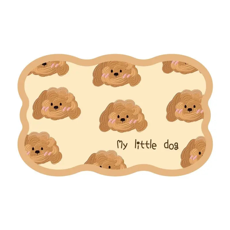 Animal Print Diatom Mud Bathroom Mat – Absorbent & Non-Slip