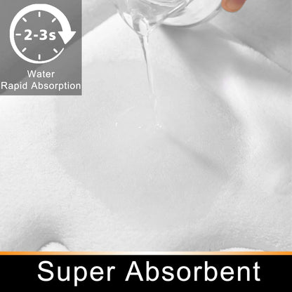 Bathroom Anti-Slip Flannel Fabric Mats.