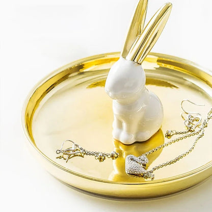 Nordic Gold Ceramic Jewelry Tray