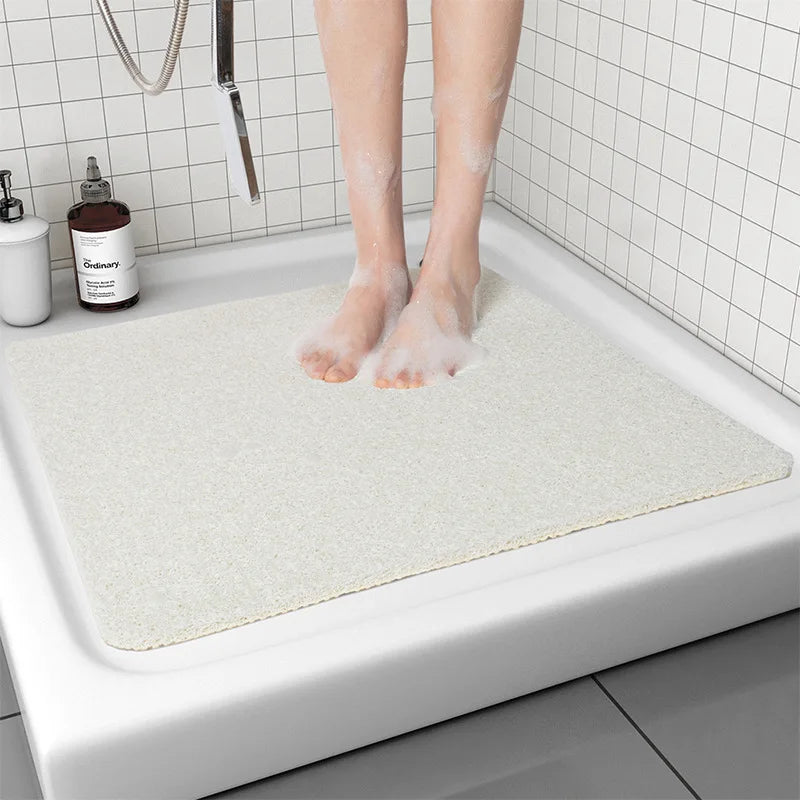 Bathroom Shower Mat – Non-Slip PVC Loofah Rug