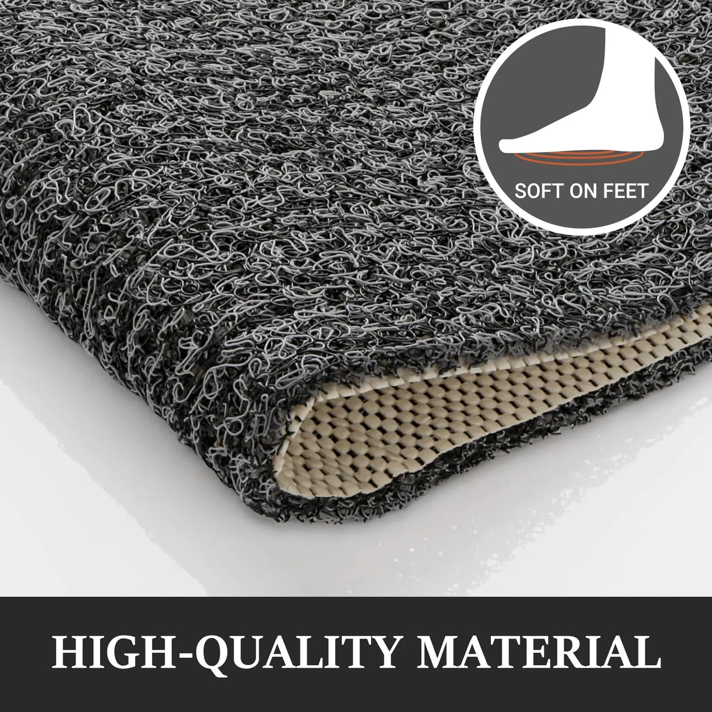 Bathroom Shower Mat – Non-Slip PVC Loofah Rug