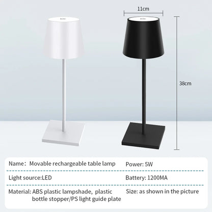 3-Level Dimmable Rechargeable LED Touch Lamp