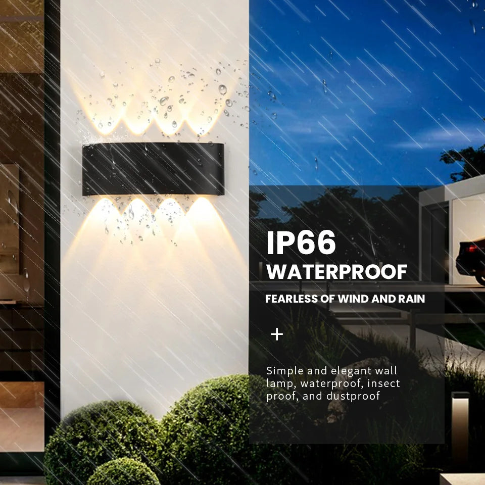 Waterproof LED Wall Lamp – IP66 Indoor/Outdoor Minimalist Light