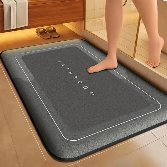 Bathroom flannel absorbent soft floor mat