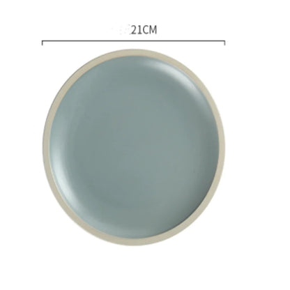 Morandi Matte Ceramic Dinner Plate Set – Modern Minimalist Tableware