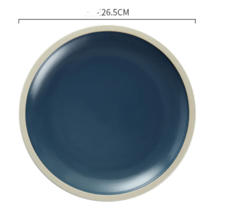 Morandi Matte Ceramic Dinner Plate Set – Modern Minimalist Tableware