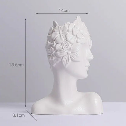 Nordic Simple Matte White Ceramic Body Vase