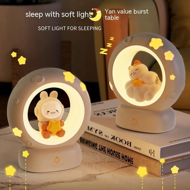 Children’s Bedside Sleeping Lamp – Soothing Light with Cute Animal Design