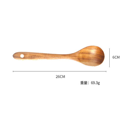 Wholesale 7-Piece Teak Kitchen Utensil Set – Natural Wood Cooking Tools