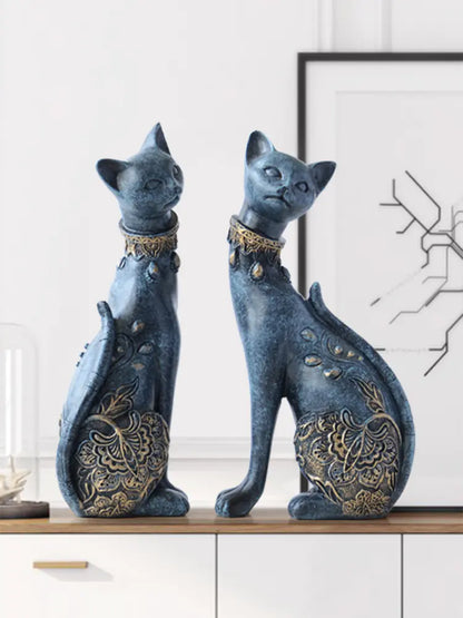 Modern Minimalist Cat Figurine for Home Décor