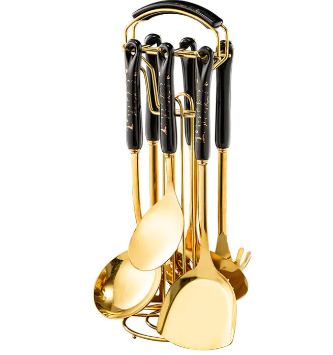 Nordic Luxury Kitchen Utensil Set with Ceramic Handle