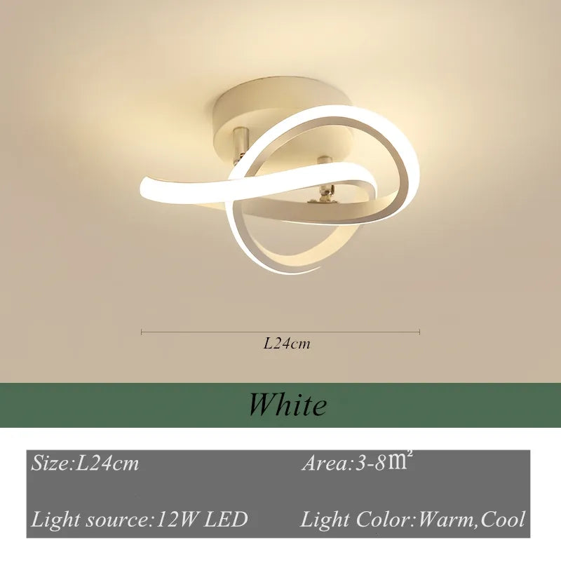 Modern Aluminium LED Ceiling Lamp – 3-Color Dimmable Light