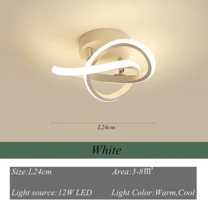Modern Aluminium LED Ceiling Lamp – 3-Color Dimmable Light