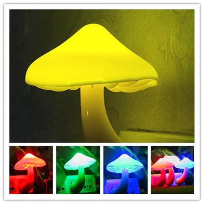 Colourful Mushroom Night Light – Light-Controlled LED Lamp